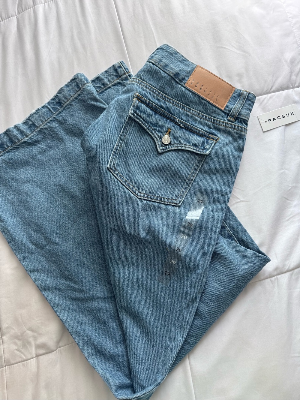 PacSun Medium Blue High-Rise Mom Jeans